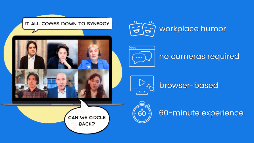 A remote team playing one of the virtual team building activities