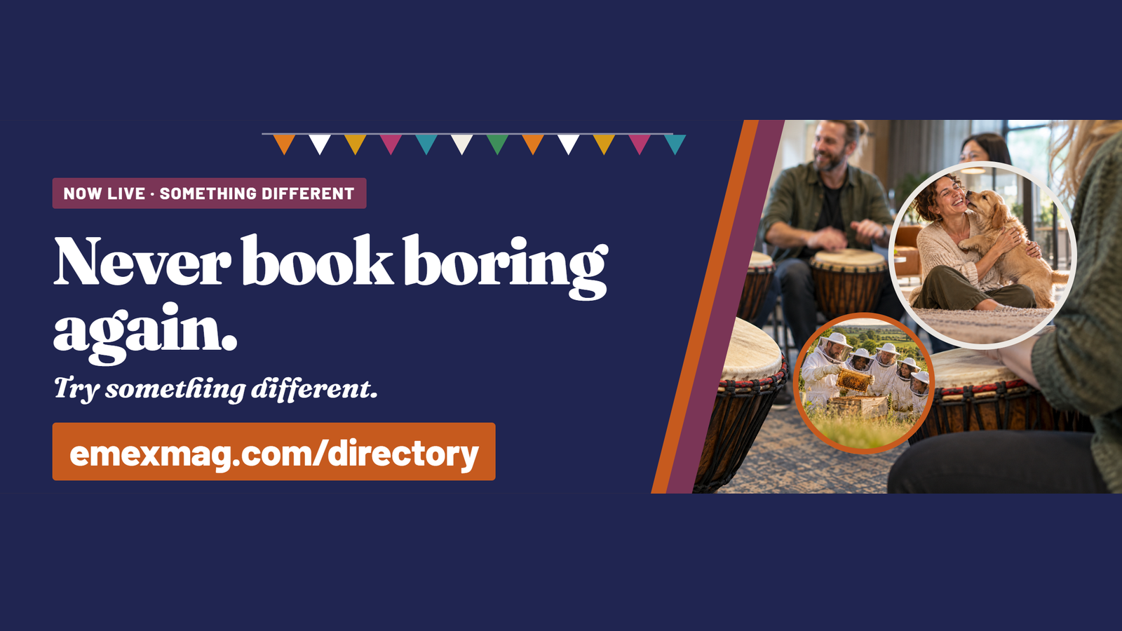Never book boring again. Try something different. Now live on emexmag.com/directory